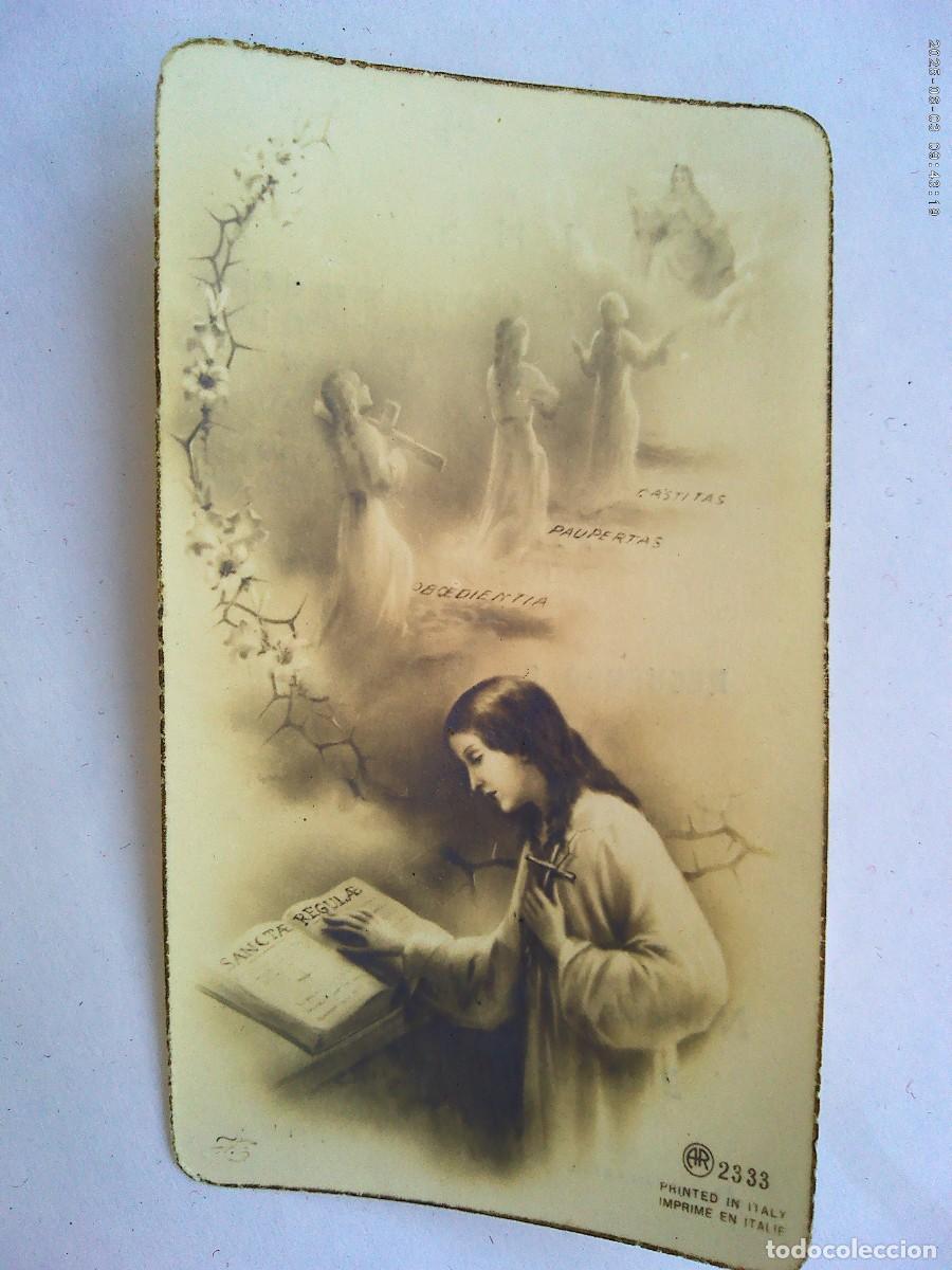 Cartes Postales: ESTAMPA RECUERDO PROFESION DE HERMANA CARMELITA DE LA CARIDAD . CARABANCHEL BAJO 1944