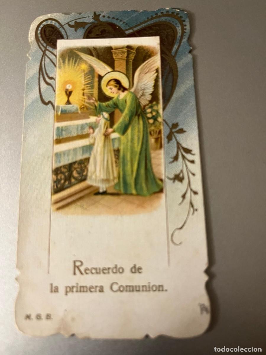 Postales: estampa primera comuni&oacute;n Hnas. Carmelitas Reus 1941