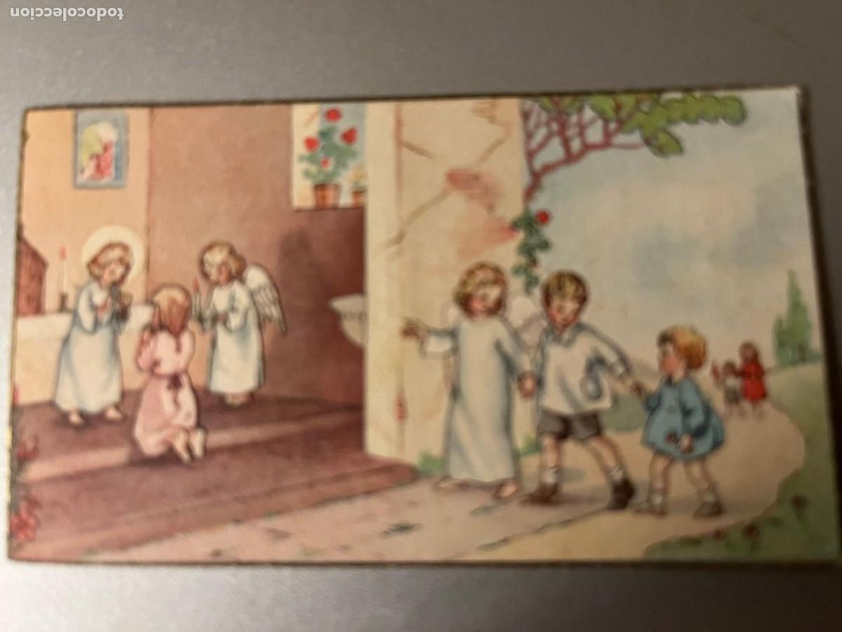 Postales: estampa primera comuni&oacute;n Iglesia San Pedro Reus 1941