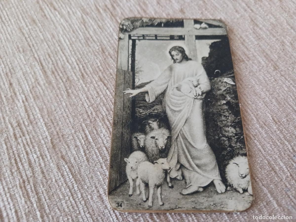 Postales: estampa, jesus con corderos, n&ordm; 34