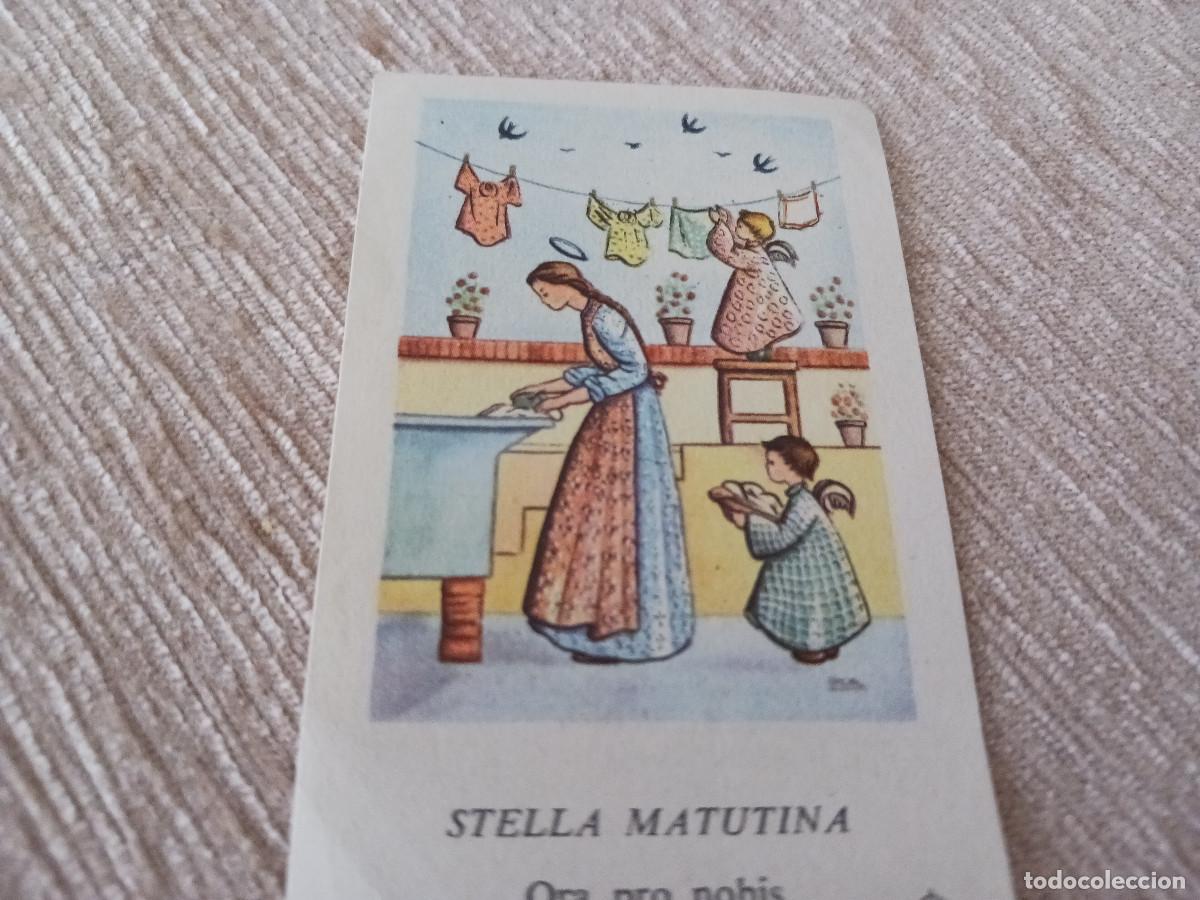 Postales: estampa, stella matutina, ora pro nobis, MB M