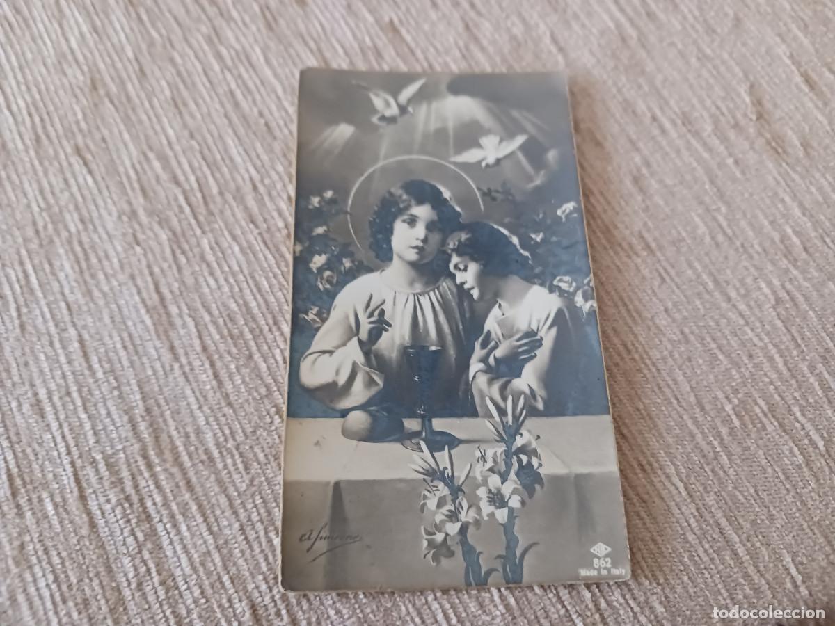 Postales: recordatorio de comunion, santa maria de palautordera 1935, MB 862