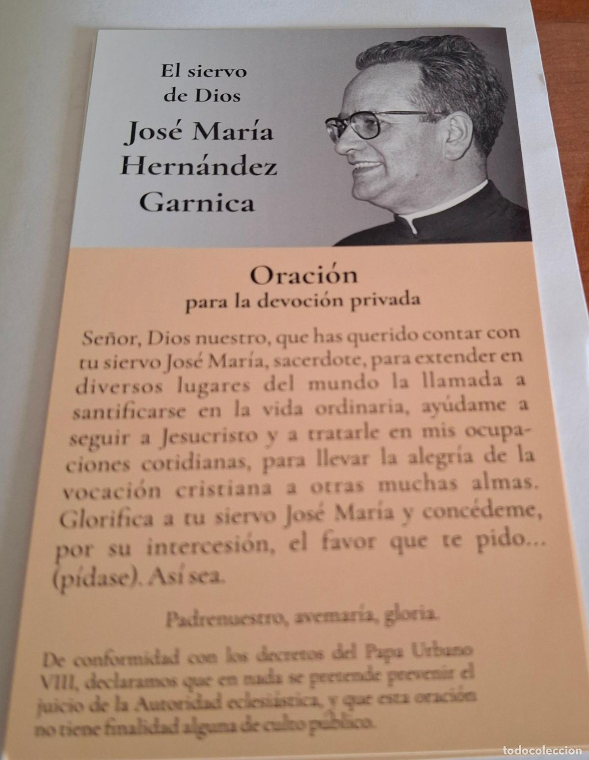 Postales: Siervo de Dios Jose Maria Hdez Garnica Sacerdote Opus Dei