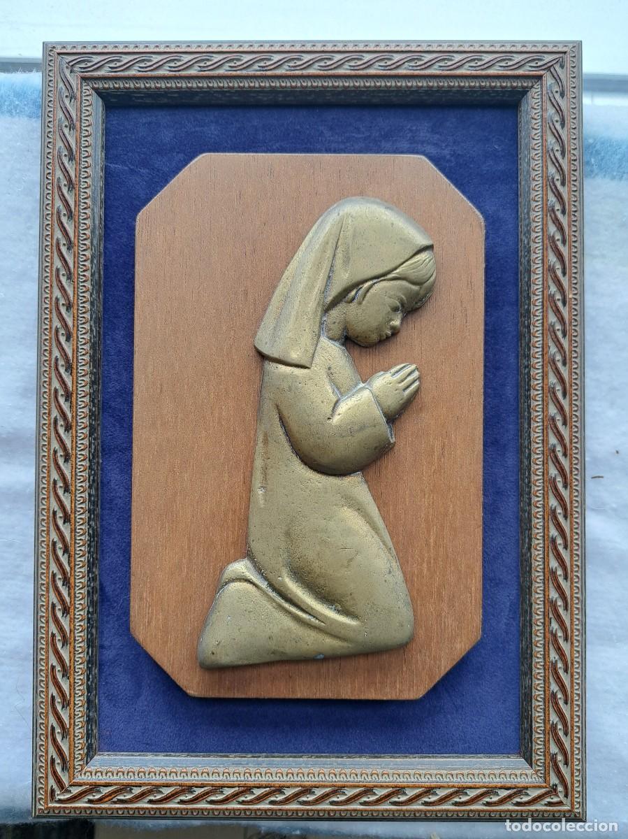 Postales: VIRGEN NI&Ntilde;A CUADRO METAL