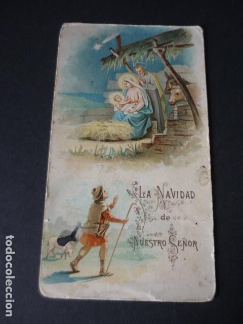 Postcards: LA NAVIDAD DE NUESTRO SE&Ntilde;OR ANTIGUA ESTAMPA CROMOLITOGRAFICA