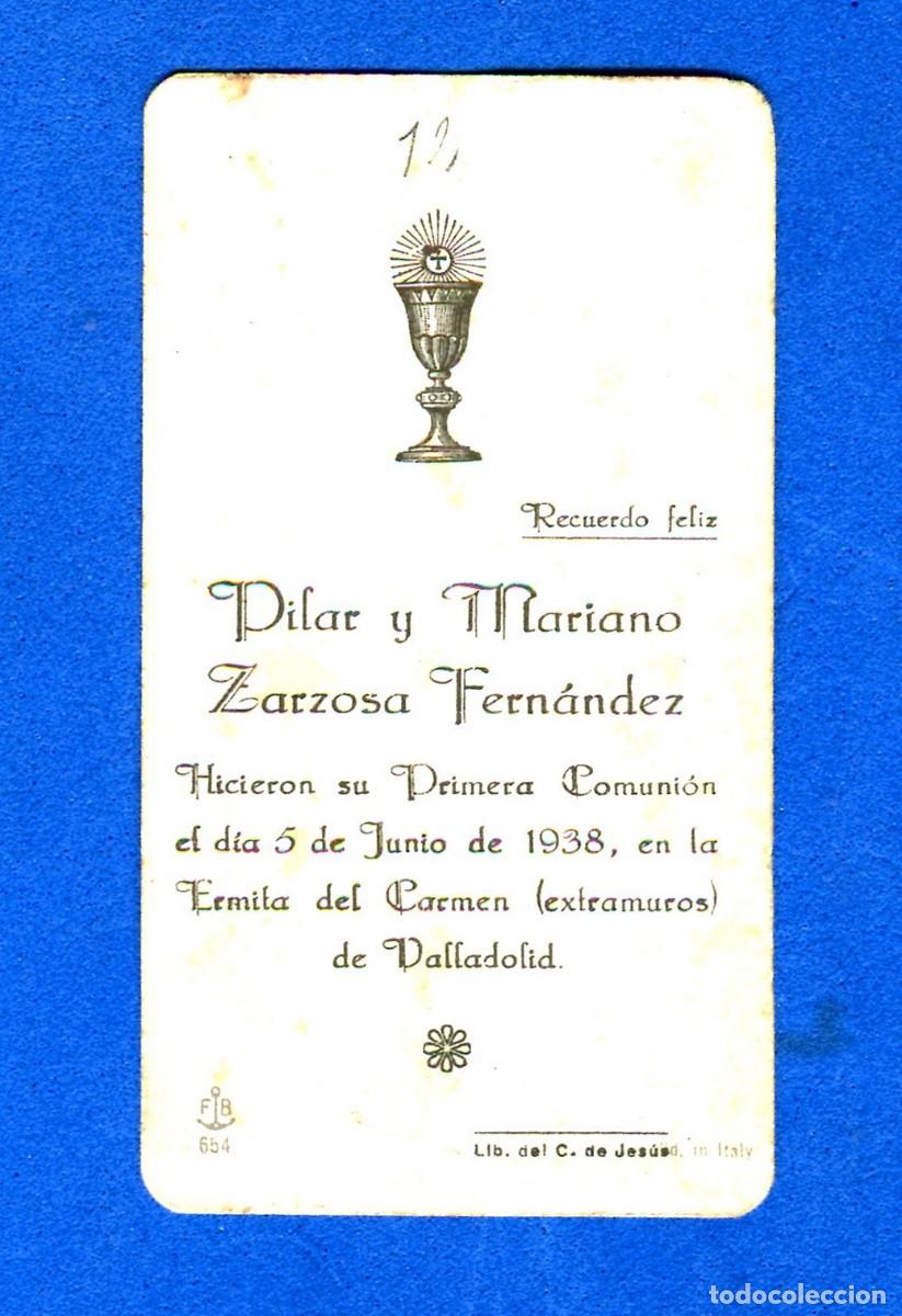 Cartoline: RECORDATORIO RELIGIODSO GUERRA CIVIL VALLADOLID JUNIO 1938 ERMITA CARMEN EXTRAMUROS PRIMERA COMUNION