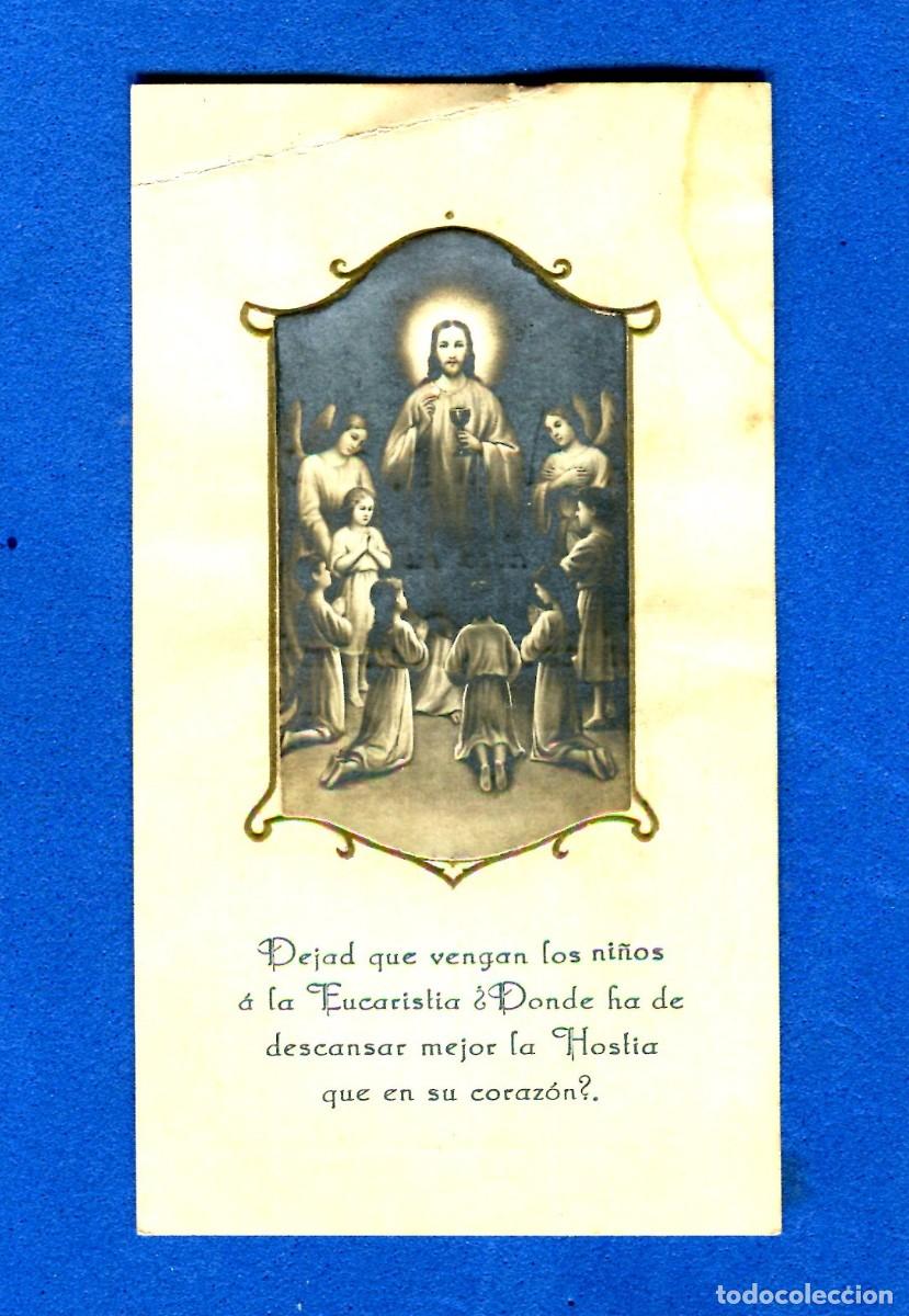 Postkarten: RECORDATORIO RELIGIOSO PRIMERA COMUNION A&Ntilde;O 1919 COLEGIO SANT JOSEPH DE CLUNY