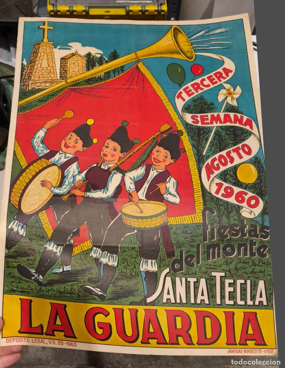 Postales: Cartel Fiestas del Monte Santa Tecla 1960