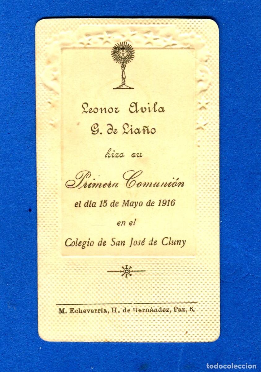 Postales: RECORDATORIO RELIGIOSO A&Ntilde;O 1916 COLEGIO SAN JOSE DE CLUNY