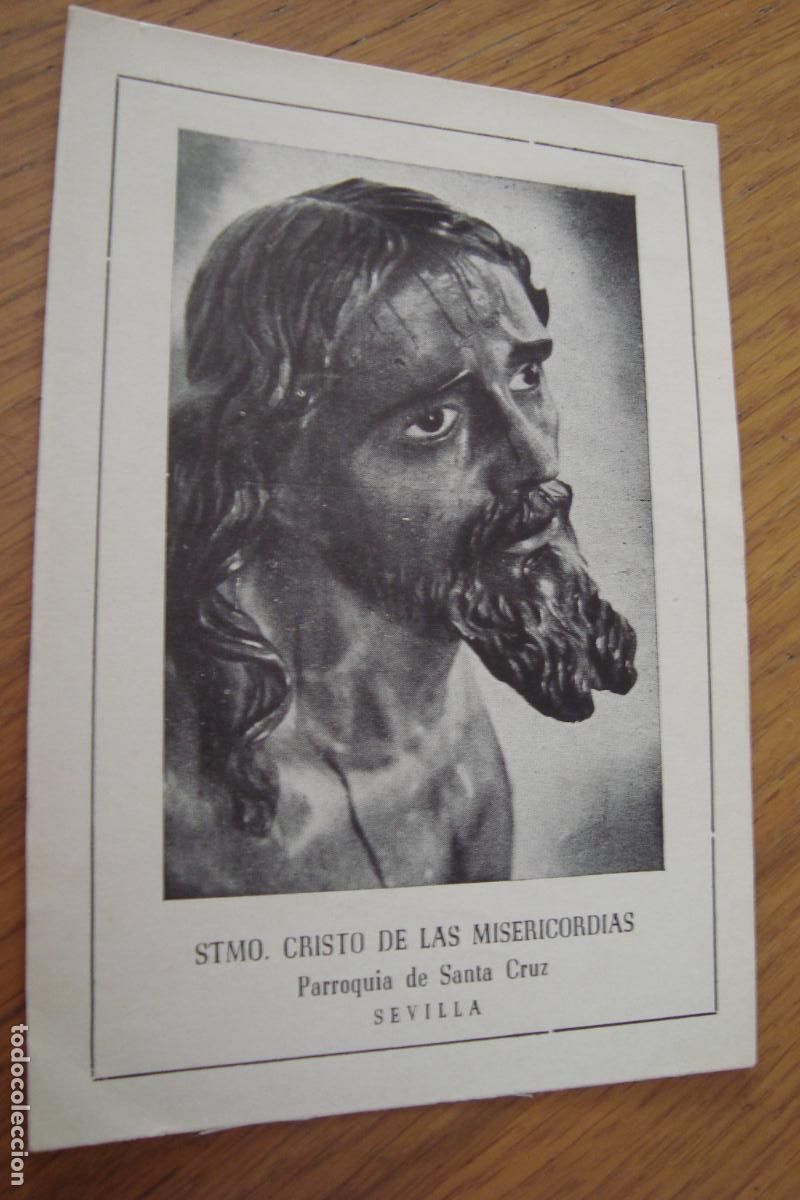Postales: ANTIGUA ESTAMPA RELIGIOSA CRISTO DE LAS MISERICORDIAS. SANTA CRUZ SEVILLA.