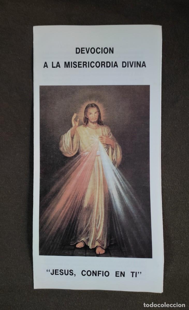 Postais: estampa triptico Devocion a la Misericordia Divina - Jesus, confio en ti