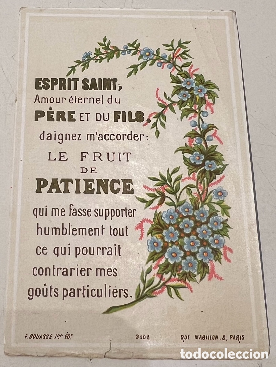 Postales: Estampa Religiosa. En Franc&eacute;s. A&ntilde;os 40.