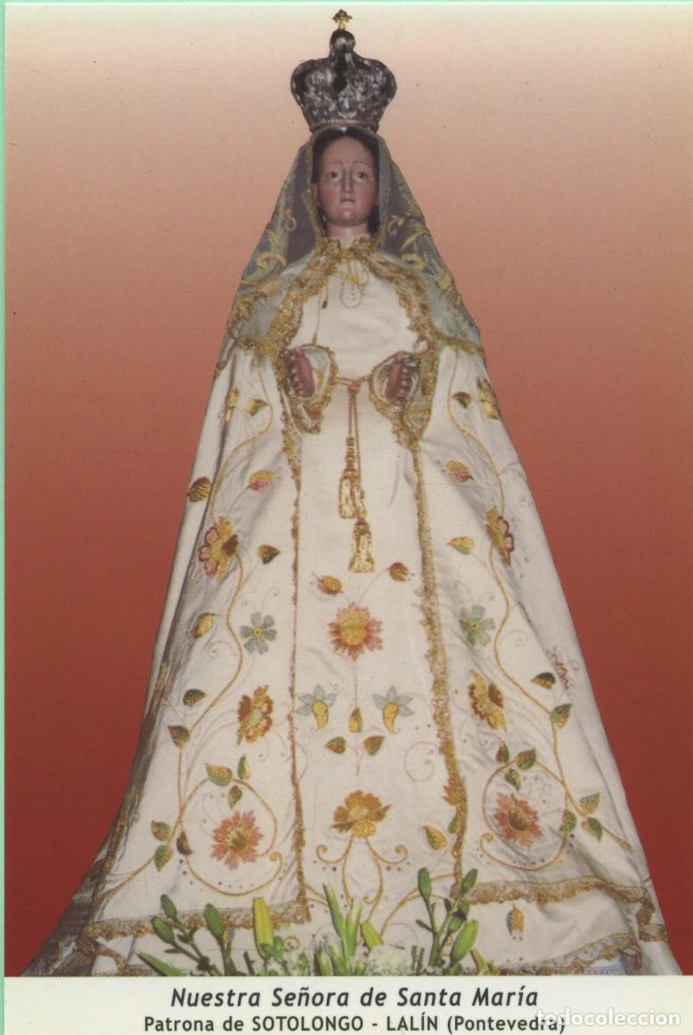 Postales: Tarjet&oacute;n con oraci&oacute;n. Nuestra Se&ntilde;ora de Santa Mar&iacute;a. Patrona de Sotolongo. LAL&Iacute;N. Pontevedra. ED. AS