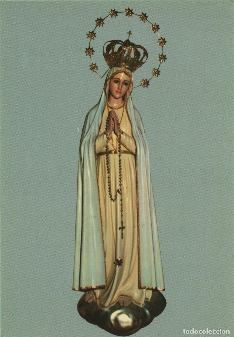 Cartoline: Tarjet&oacute;n con oraci&oacute;n. Nuestra Se&ntilde;ora de F&aacute;tima de Vigo. ED. POSTALES LA FAMA