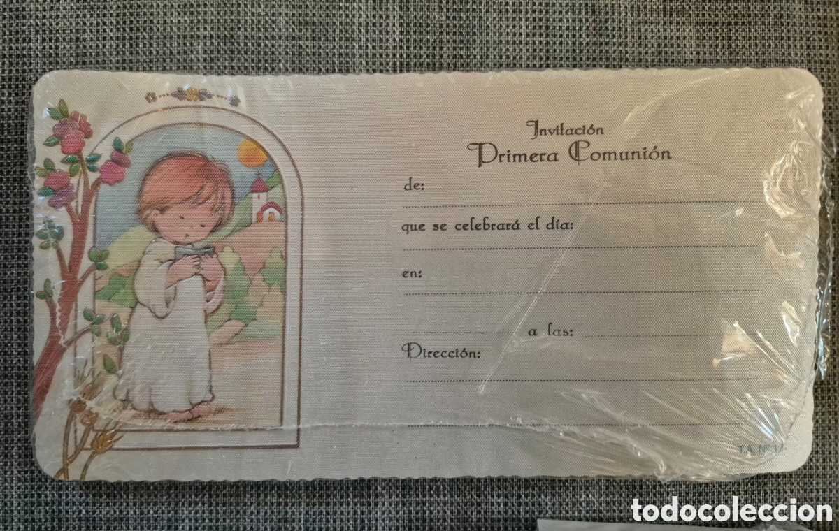 Postales: 19 Tarjetas Invitaciones Primera Comuni&oacute;n