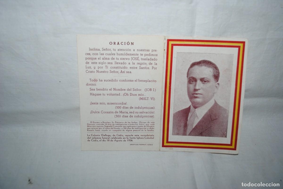 Postales: JOSE CALVO SOTELO , RECORDATARIA DE LA COLONIA GALLEGA EN CADIZ .