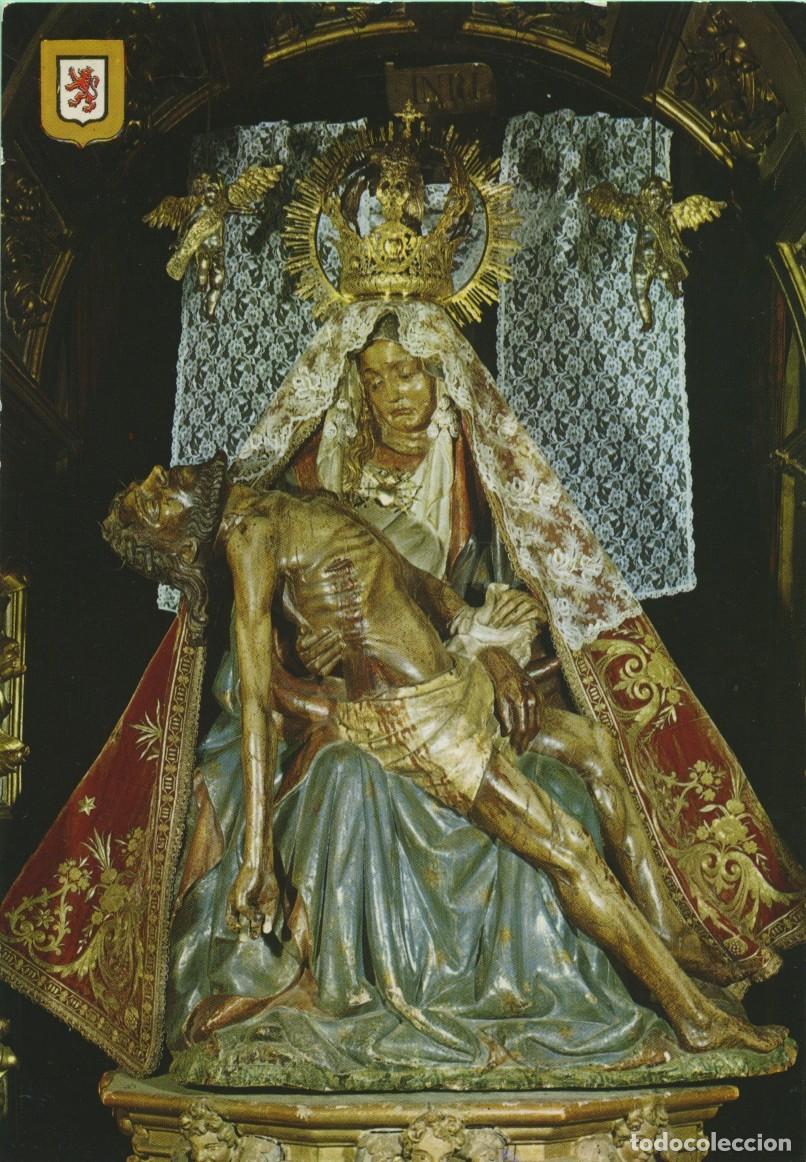 Postales: Virgen del Camino. Iglesia del mercado. LE&Oacute;N. Sin circular. EDICIONES REYERO