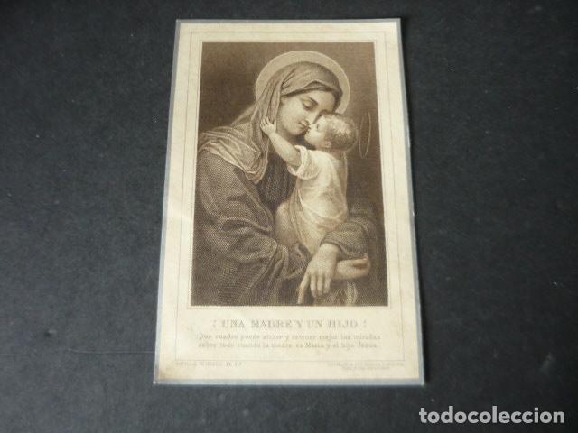 Postcards: VIRGEN Y NI&Ntilde;O JESUS ANTIGUA ESTAMPA