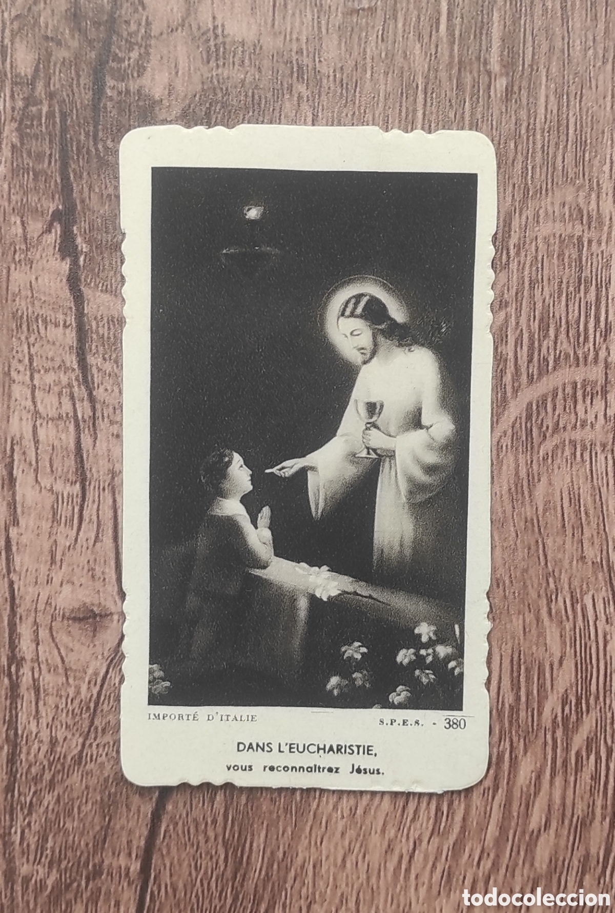 Cartes Postales: ANTIGUA ESTAMPA RELIGIOSA RECORDATORIO PRIMERA COMUNI&Oacute;N - A&Ntilde;O 1937 - FRANCIA