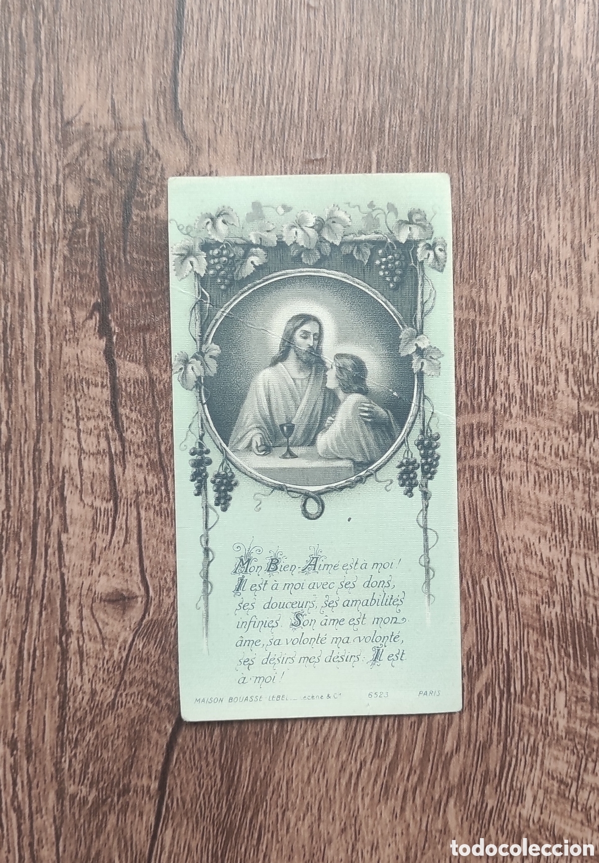 Postcards: ANTIGUA ESTAMPA RELIGIOSA RECORDATORIO PRIMERA COMUNI&Oacute;N - A&Ntilde;O 1941 - FRANCIA