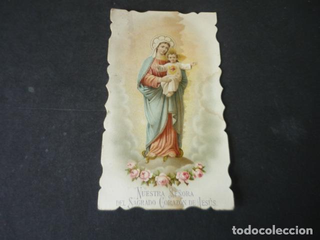 Postcards: NUESTRA SE&Ntilde;ORA DEL SAGRADO CORAZON DE JESUS ANTIGUA ESTAMPA