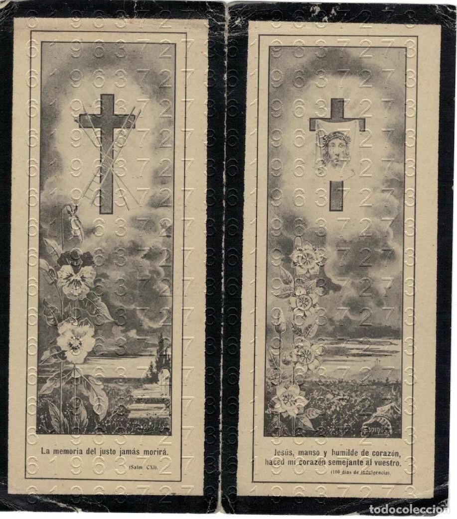 Postales: CARRION DE LOS CESPEDES 1909 RECORDATORIO ESQUELA M18