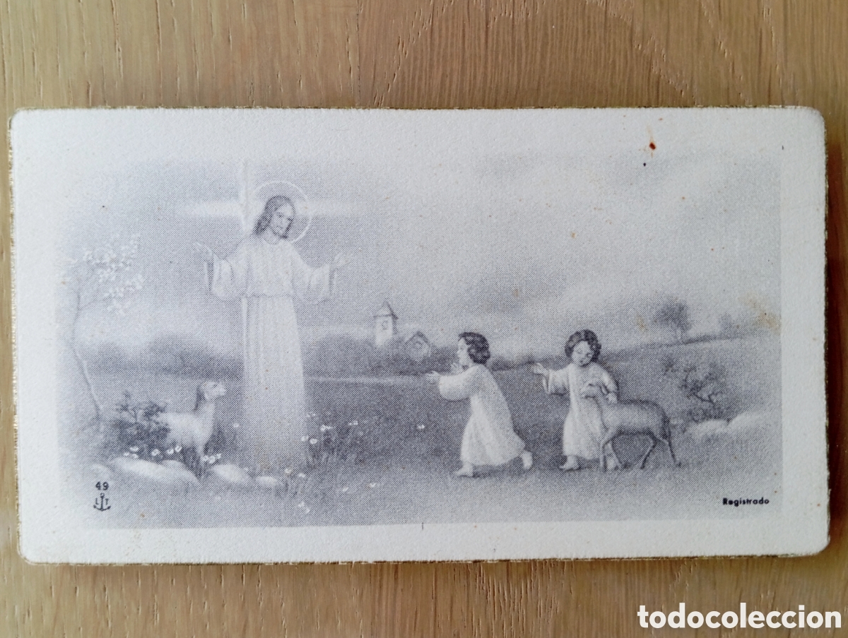 Postales: RECORDATORIO EL CENTENILLO JA&Eacute;N IMPRENTA LA ESPA&Ntilde;OLA LA CAROLINA 1946