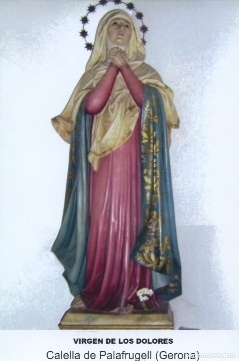 Postales: Tarjet&oacute;n. Virgen de los Dolores. Calella de Palafrugell. Gerona. Sin circular.