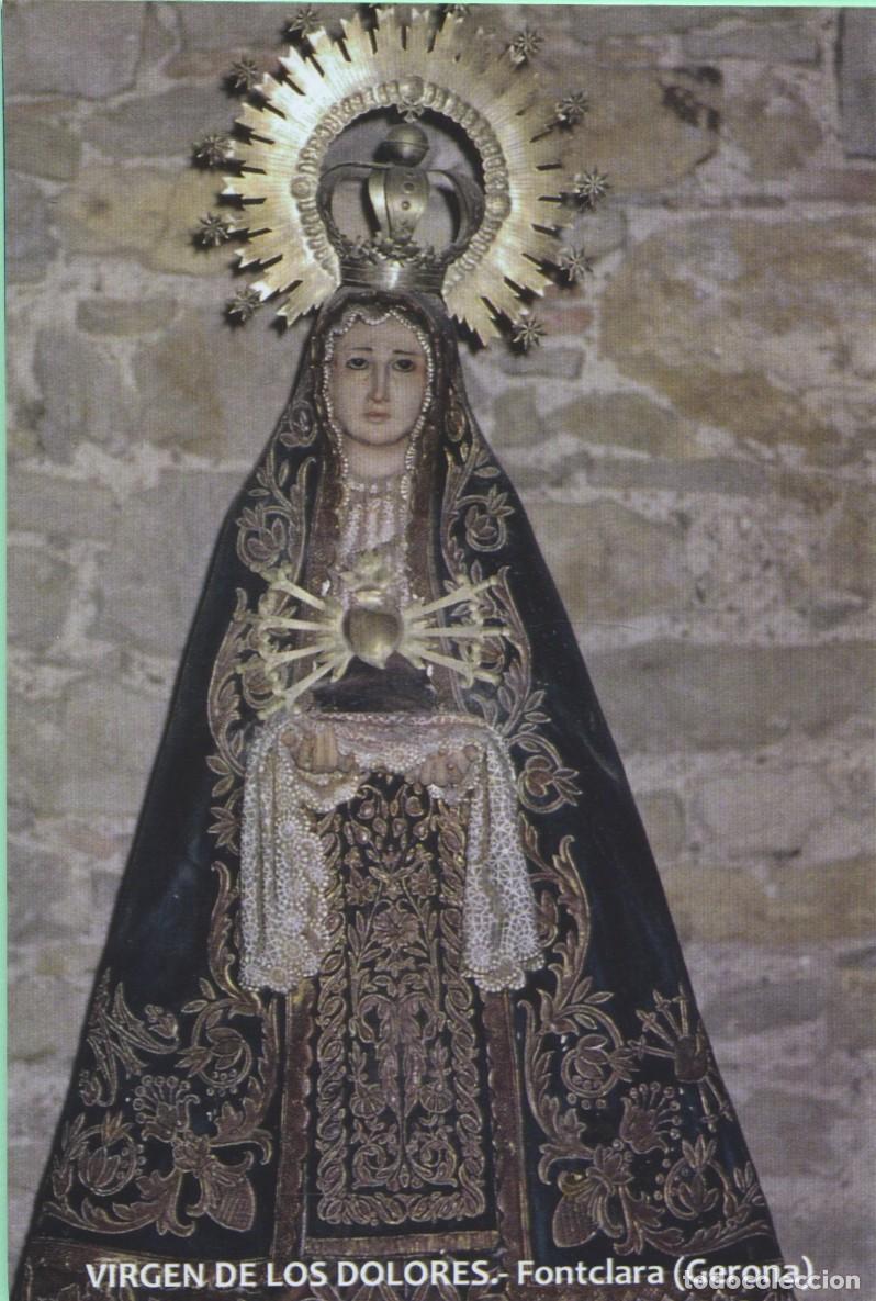 Postales: Tarjet&oacute;n. Virgen de los Dolores. Fontclara (Gerona)