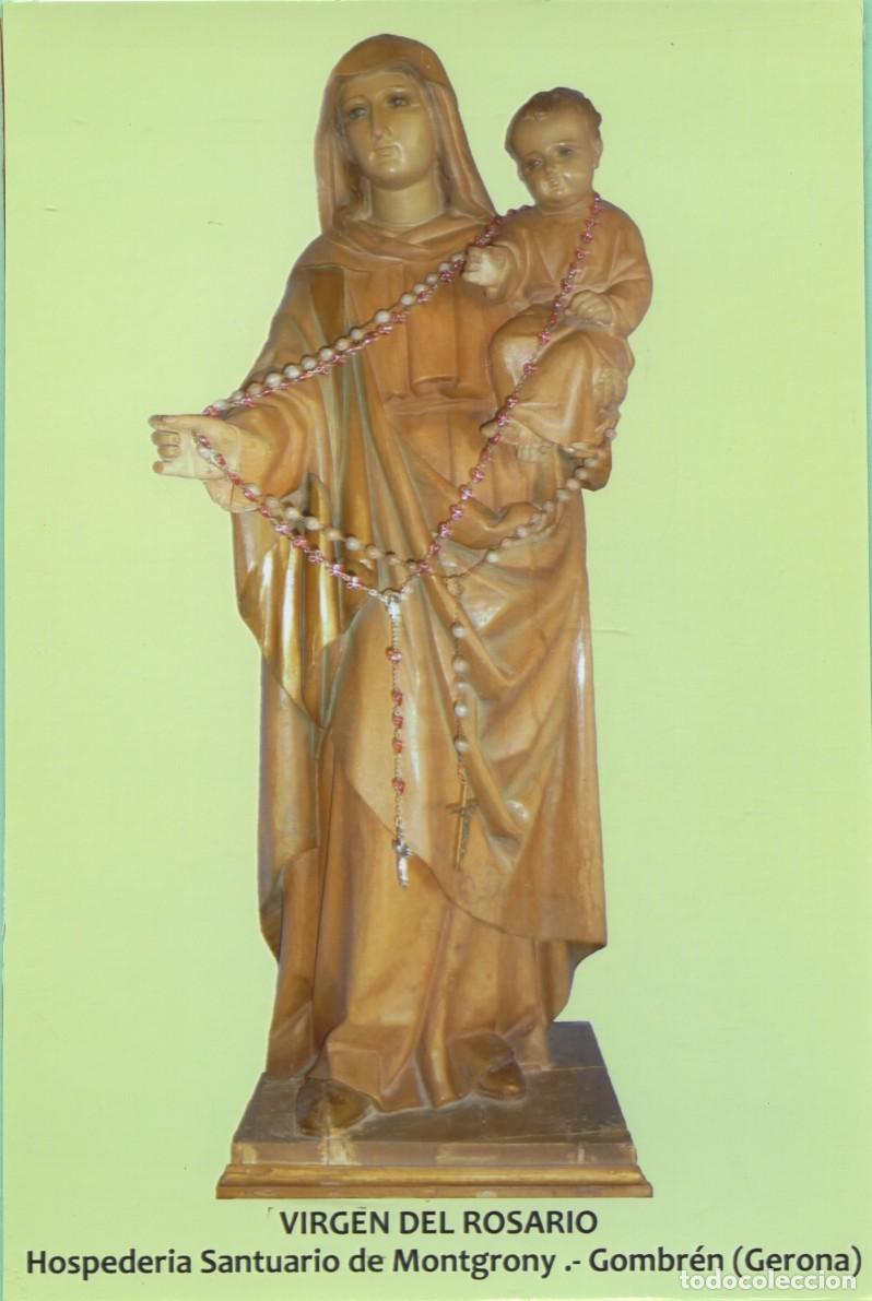 Postales: Tarjet&oacute;n. Virgen del Rosario. Hospeder&iacute;a Santuario de Montgrony. Gombr&eacute;n (Gerona)