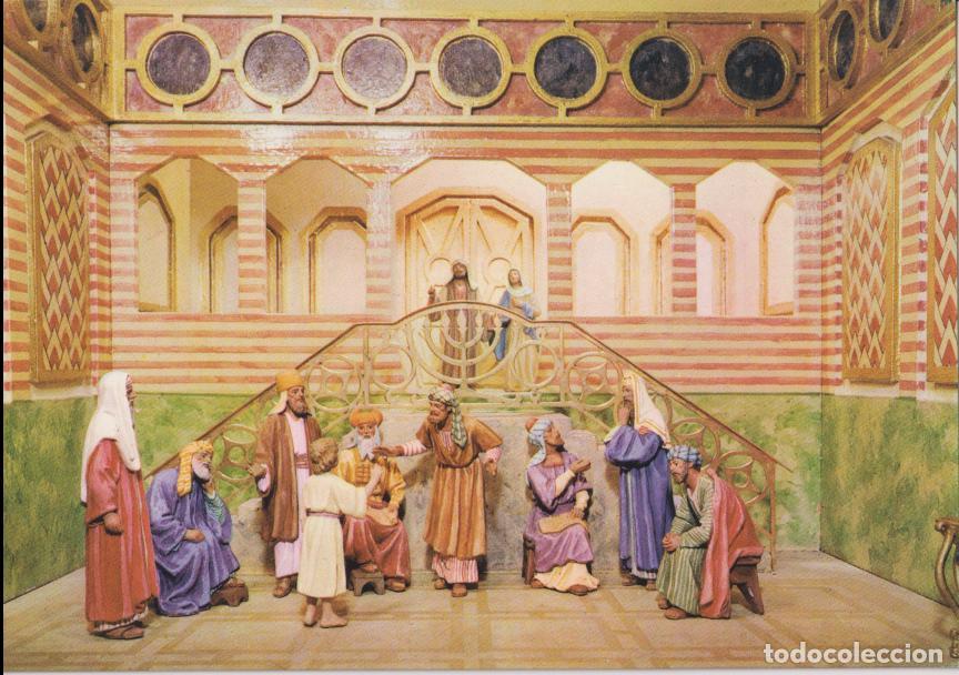 Postales: POSTAL DIORAMAS INFANCIA DE JES&Uacute;S, JES&Uacute;S ENTRE LOS DOCTORES DE LA LEY - ED.C.P.V.A. 1468 - S/C