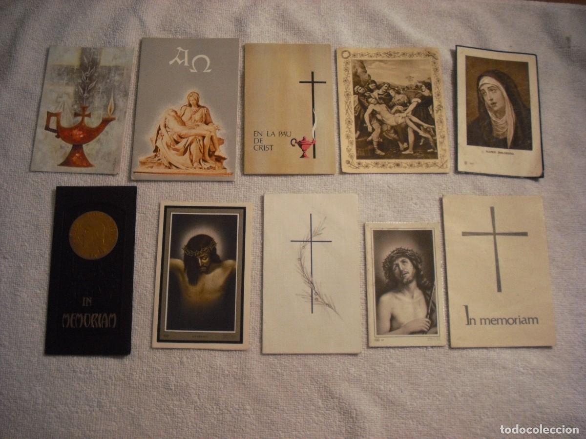 Postcards: RECORDATORIOS DE DEFUNCION. LOTE DE 10