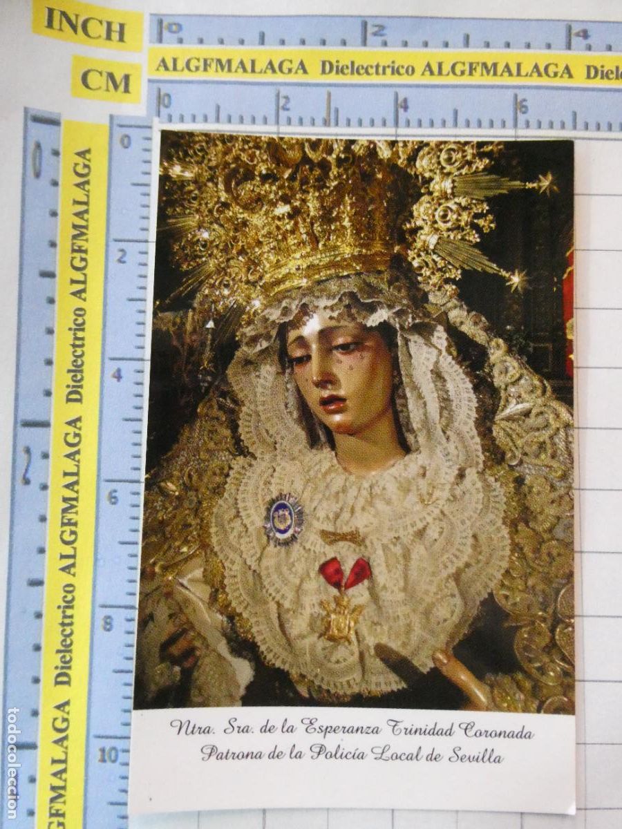 Postales: RECORDATORIO RELIGIOSO SEMANA SANTA. SEVILLA POLIC&Iacute;A LOCAL PATRONA ESPERANZA TRINIDAD CORONADA . 236