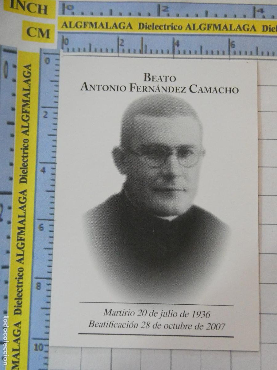 Postales: RECORDATORIO RELIGIOSO SEMANA SANTA. BEATO MARTIR GUERRA CIVIL 1936 ANTONIO FERNANDEZ CAMACHO. 239