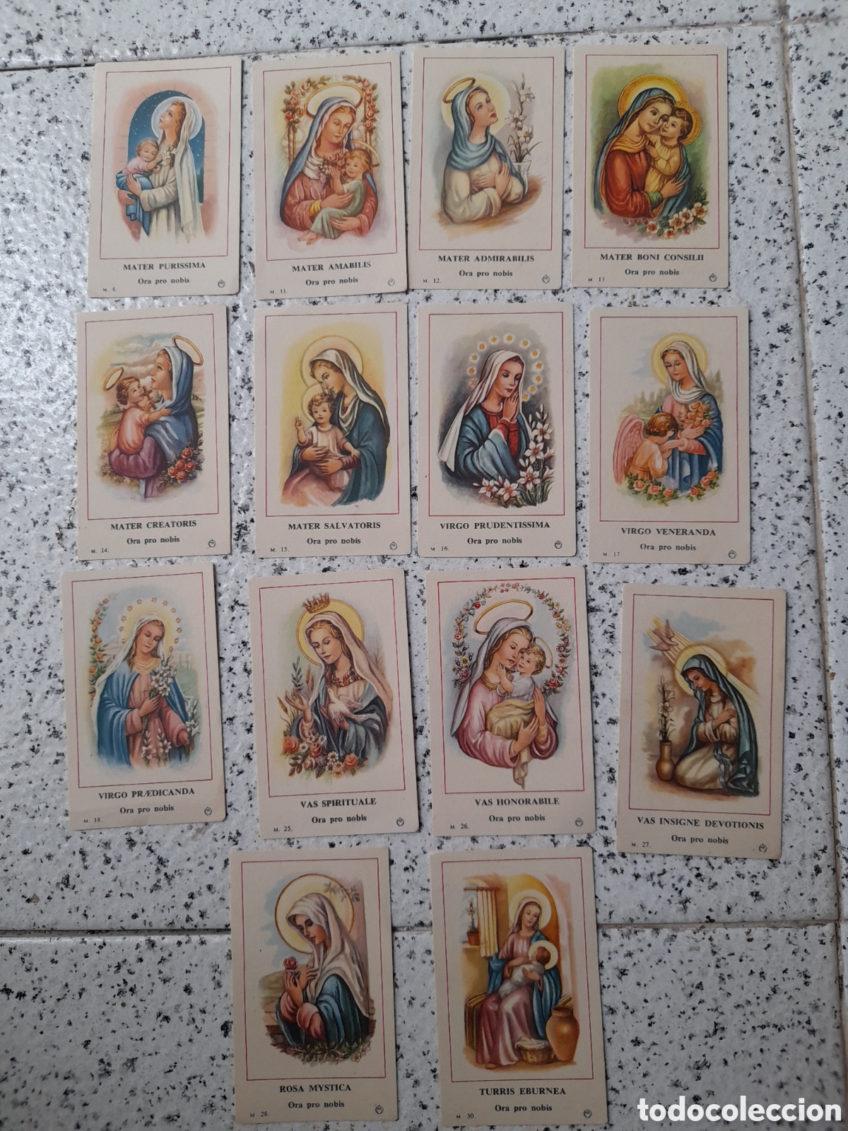 Postales: Lote 14 Estampas Antiguas Mes de Mar&iacute;a - Casa Ba&ntilde;eres