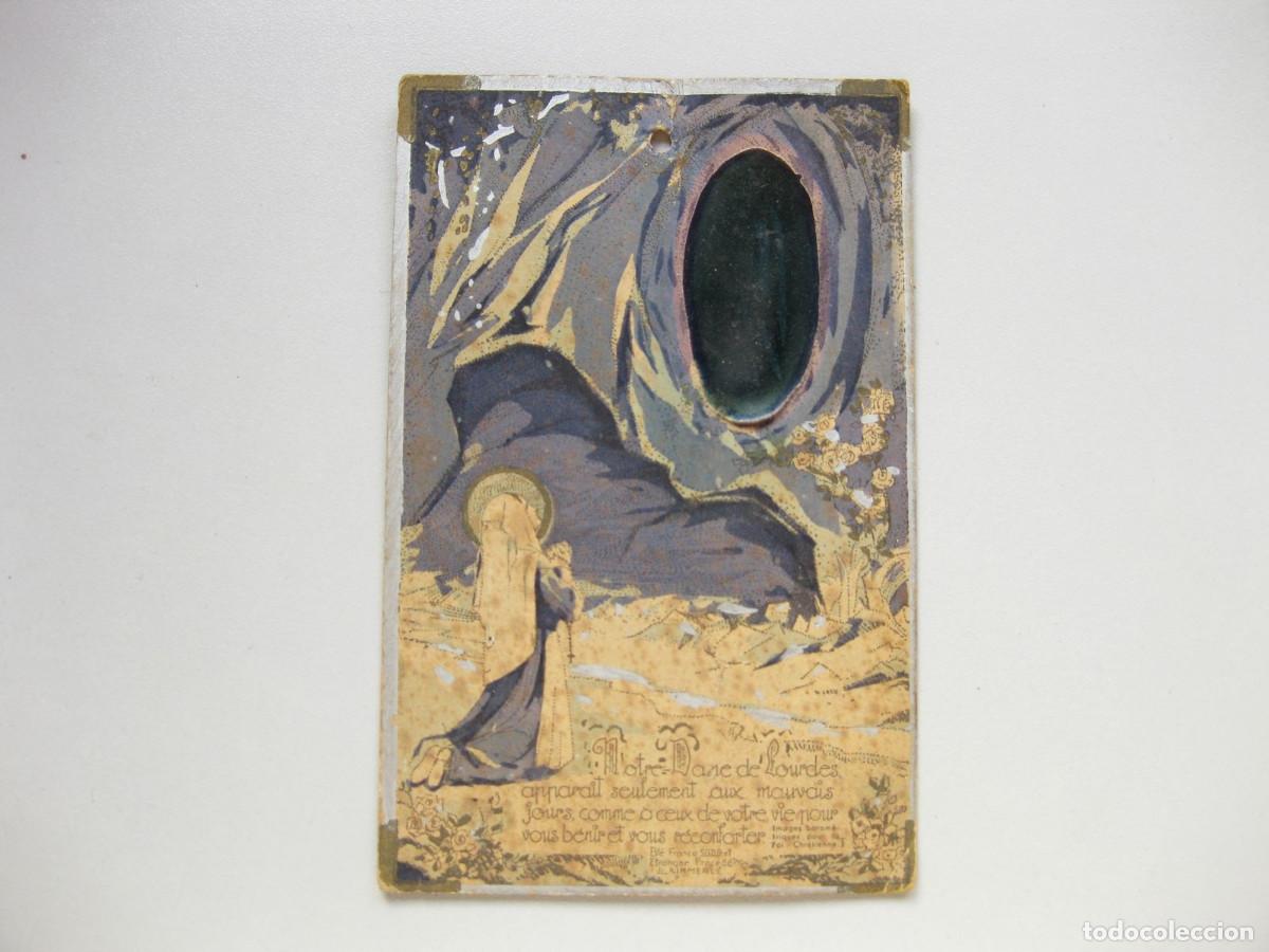 Postales: Estampa con la aparici&oacute;n de la Virgen de Lourdes. E. Kimmerl&eacute;.