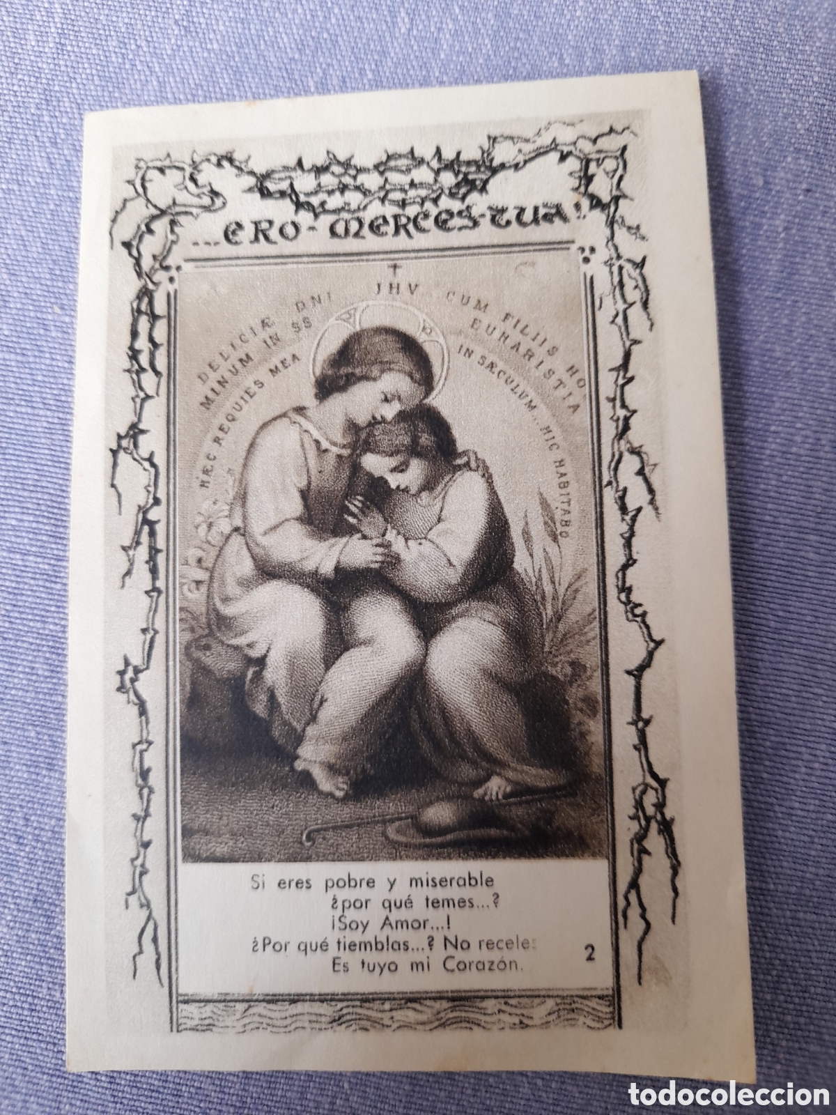 Postales: Estampa Antigua Sagrado Coraz&oacute;n de Jes&uacute;s (1951)