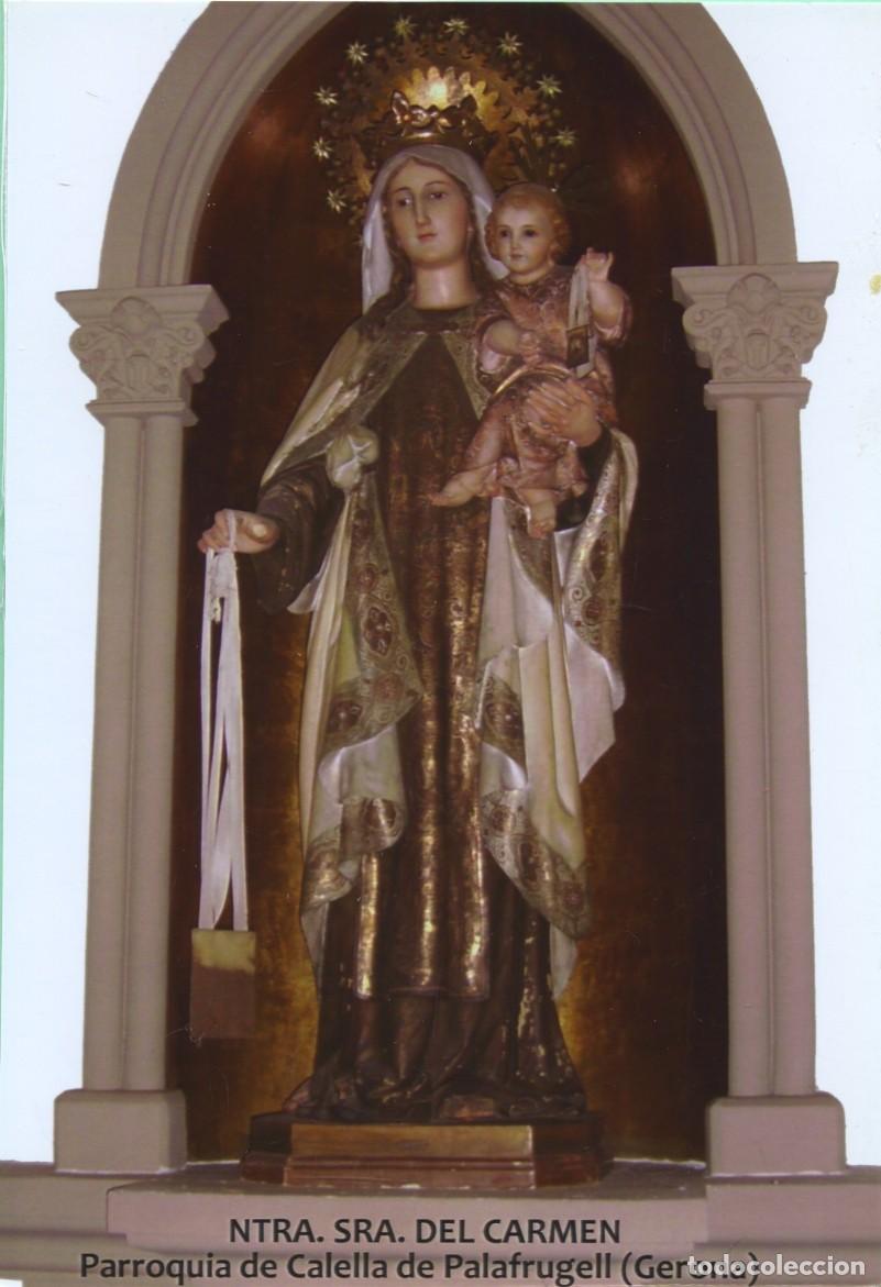 Postales: Tarjet&oacute;n. Ntra. Sra. del Carmen. Parroquia de Calella de Palafrugell (Gerona)