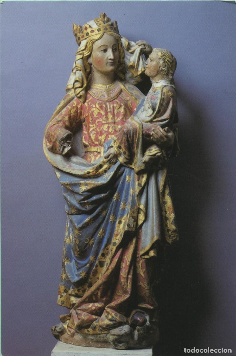 Postales: Tarjet&oacute;n. La Virgen con el Ni&ntilde;o. An&oacute;nimo. Siglo XV. Museo de la Catedral. Astorga