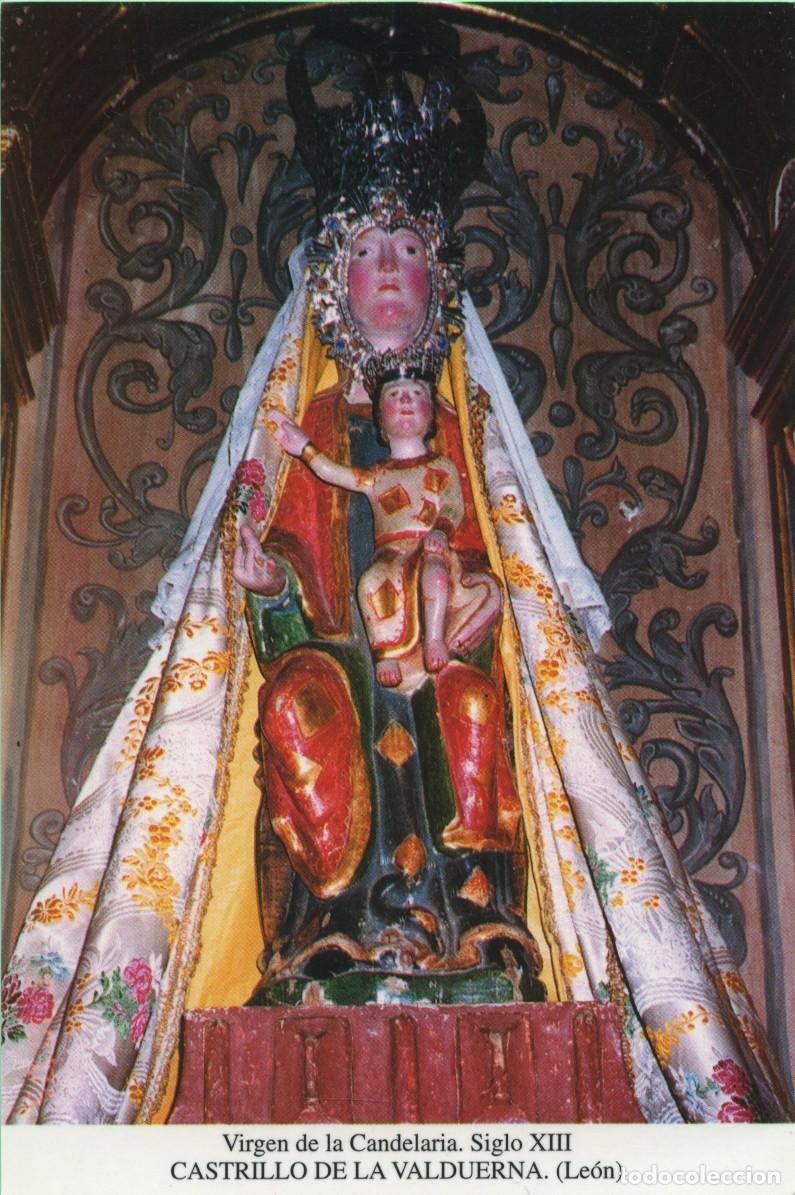 Postales: Tarjet&oacute;n. Virgen de la Candelaria. Siglo XIII. CASTRILLO DE LA VALDUERNA. (Le&oacute;n)
