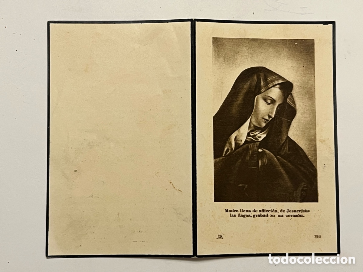 Cartes Postales: VALENCIA. Esquela recordatorio la joven Conchin&hellip;. Diptico (a.1947)