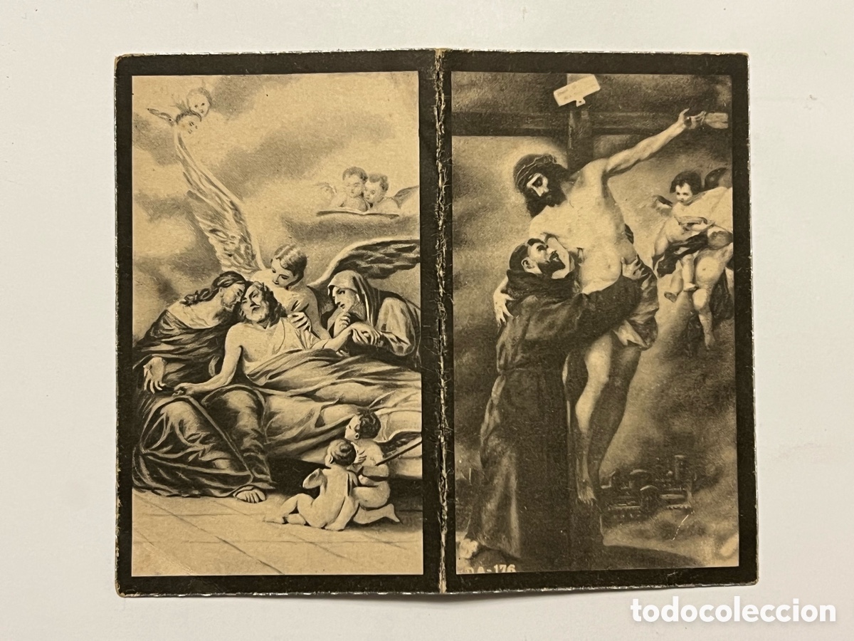 Postcards: VALENCIA. Esquela recordatorio.. Iglesia Parroquia de San Francisco de Borja (a.1953) Diptico