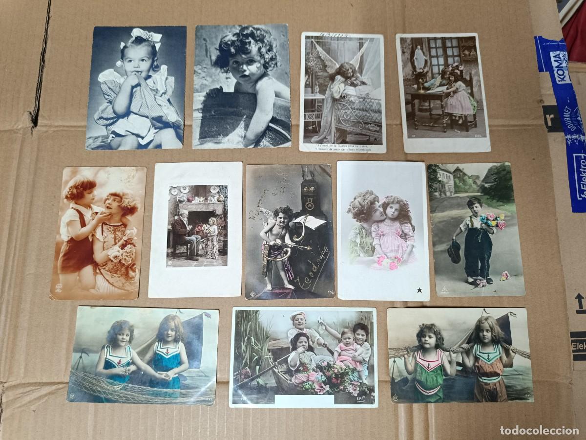 Postales: LOTE DE 12 ANTIGUAS FOTOS, POSTALES, NI&Ntilde;OS, PPS S. XX -S1