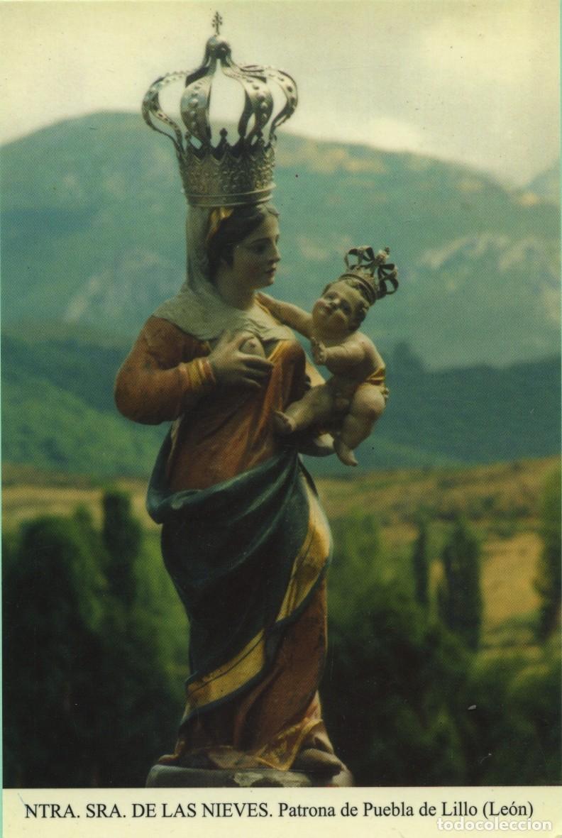 Postales: Tarjet&oacute;n. Ntra. Sra. de las Nieves. Patrona de Puebla de Lillo (Le&oacute;n). ED. ASOCIACI&Oacute;N AMIGOS DE LA V