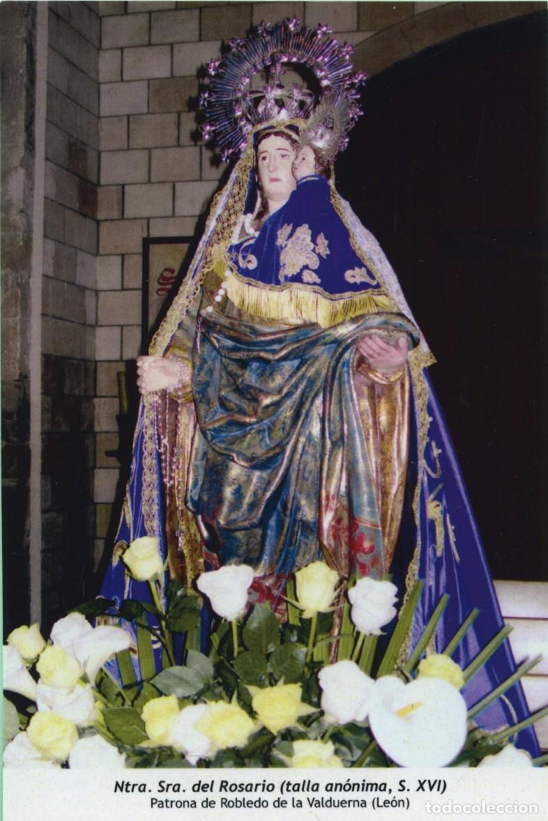 Postales: Tarjet&oacute;n Ntra. Sra. del Rosario (talla an&oacute;nima, s. XVI). Patrona de Robledo de la Valduerna (Le&oacute;n)