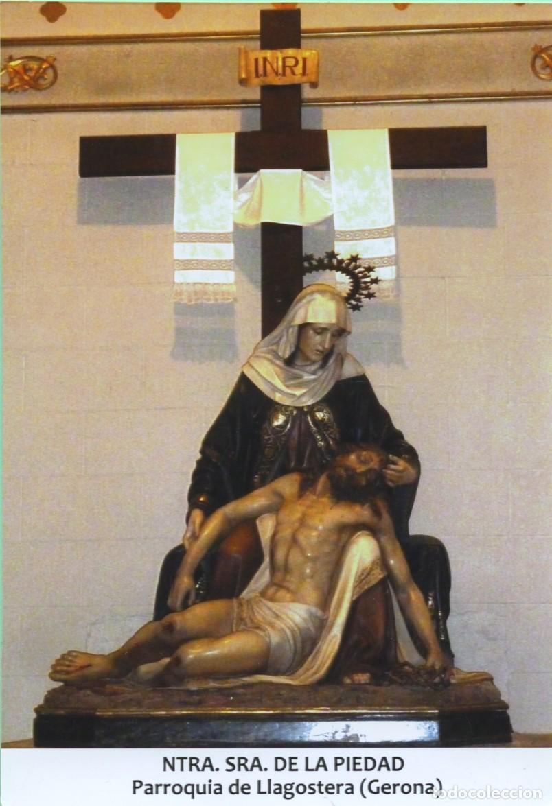 Postales: Tarjet&oacute;n. Ntra. Sra. de la Piedad. Parroquia de Llagostera (Gerona)