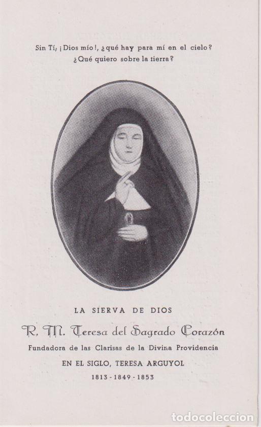 Postkarten: ESTAMPA D&Iacute;PTICO DE LA R.M. TERESA DEL SAGRADO CORAZ&Oacute;N - FUNDADORA DE LA CLARISAS