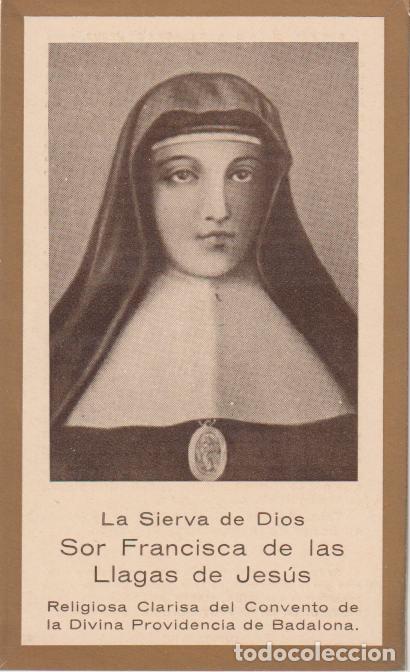 Postcards: ESTAMPA DE LA SIERVA DE DIOS SOR FRANCISCA DE LAS LLAGAS DE JES&Uacute;S - CLARISAS DE BADALONA