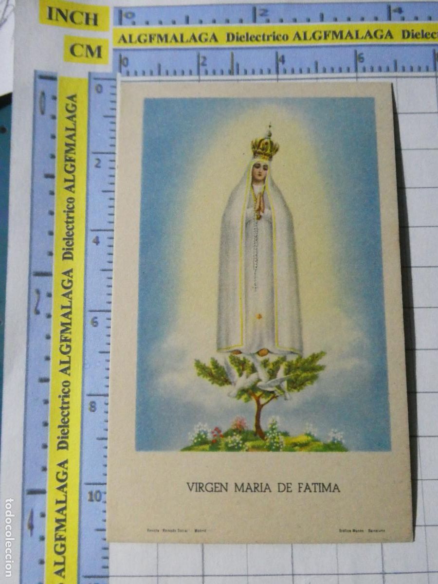 Postales: ANTIGUOP RECORDATORIO RELIGIOSO SEMANA SANTA. VIRGEN DE F&Aacute;TIMA PRO CANONIZACI&Oacute;N PADRE DAMI&Aacute;N 40