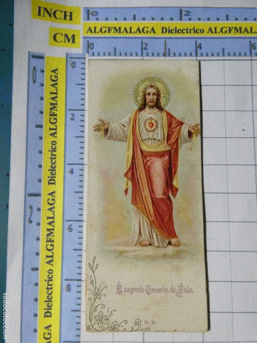 Postales: ANTIGUOP RECORDATORIO RELIGIOSO SEMANA SANTA. SAGRADO CORAZ&Oacute;N DE JES&Uacute;S. 44